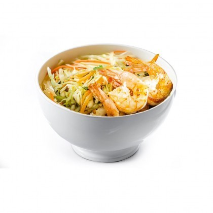 Salade choux crevettes