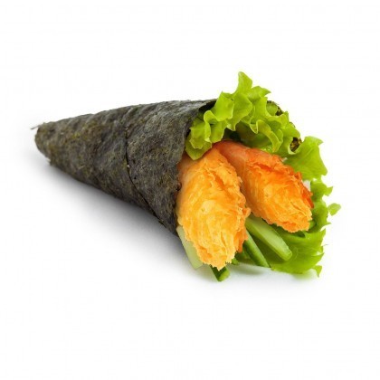 Temaki wrap crevette
